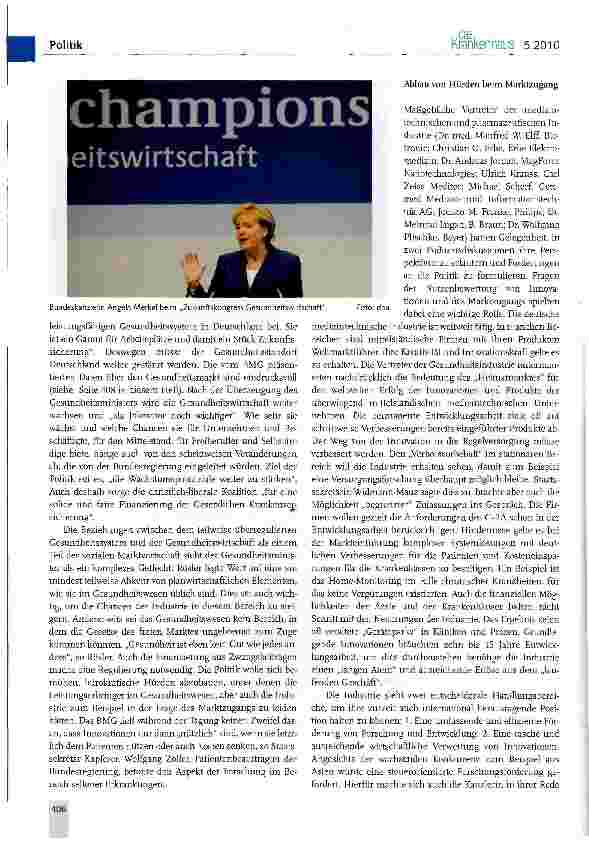 Vorschauseite 2: BAAG-Zukunftskongress: Eine florierende Gesundheitswirtschaft ist ein Stück Zukunftssicherung