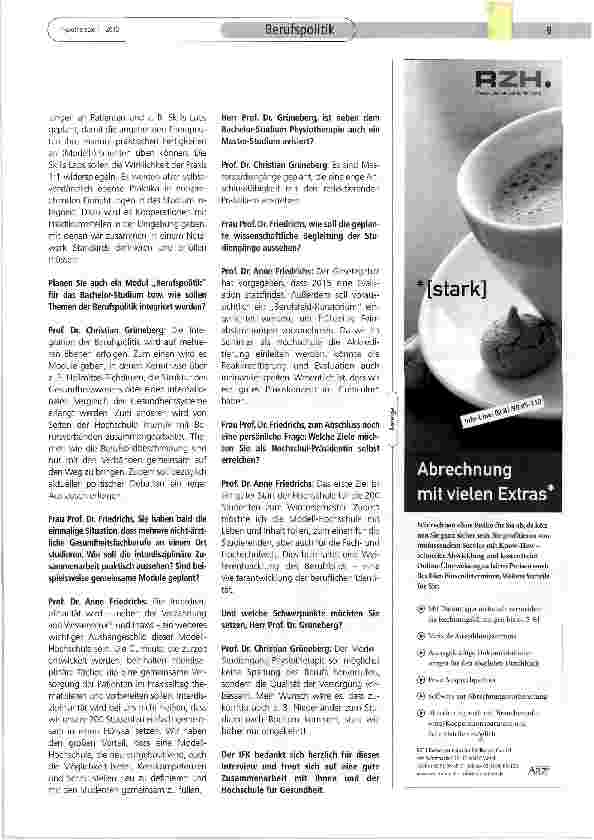 Vorschauseite 2: Modell-Hochschule für „reflektierende Praktiker