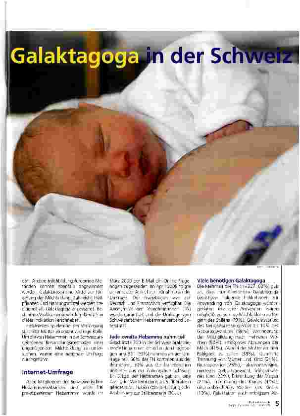 Vorschauseite 2: Anwendung von Galaktagoga in der Schweiz