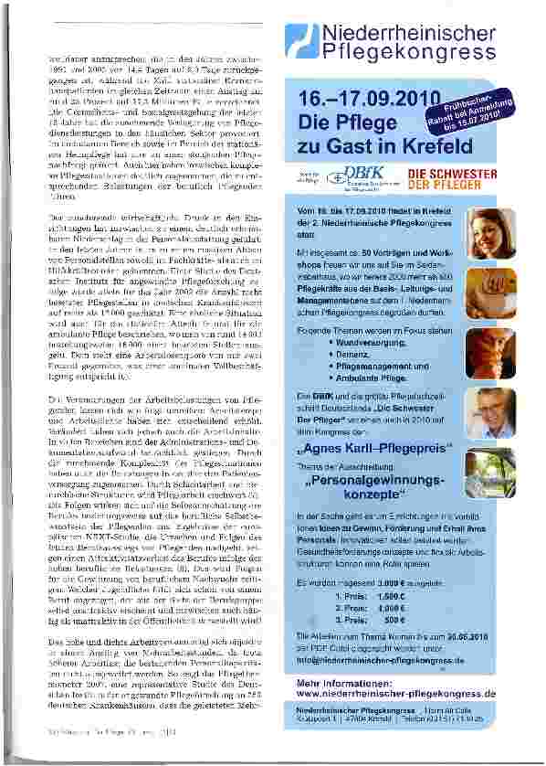Vorschauseite 4: Nachwuchsmangel in den Pflegeberufen