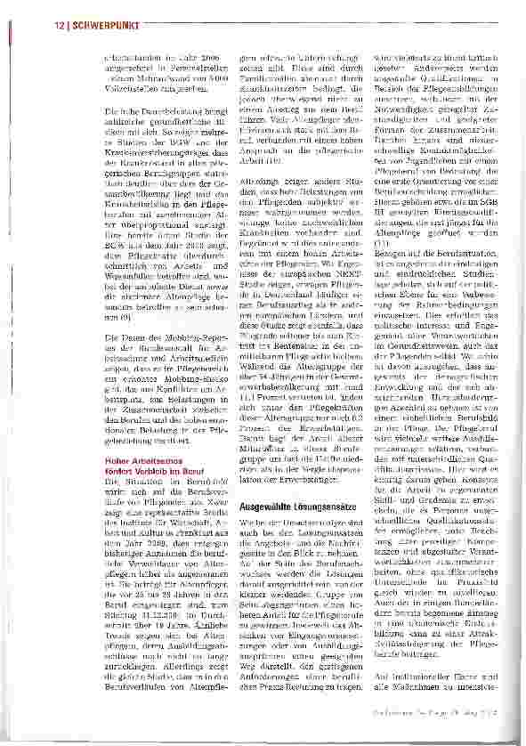 Vorschauseite 5: Nachwuchsmangel in den Pflegeberufen