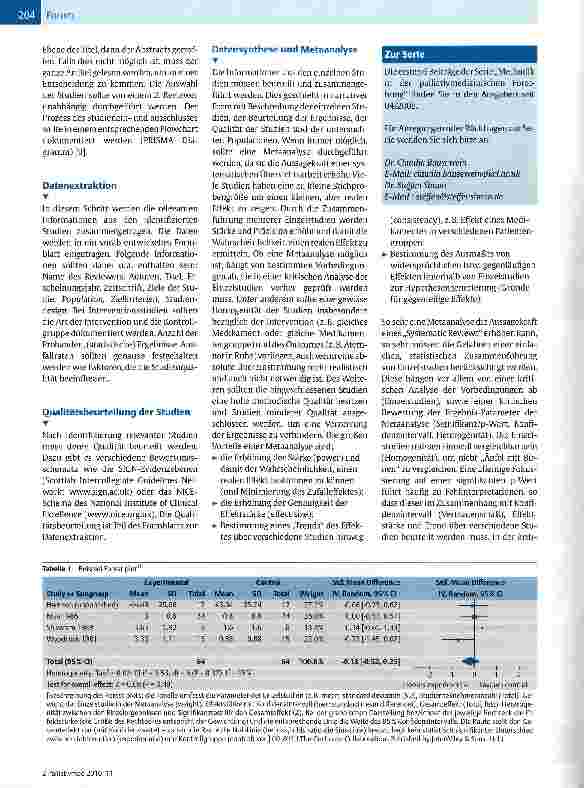 Vorschauseite 2: Systematische Übersichtsarbeiten