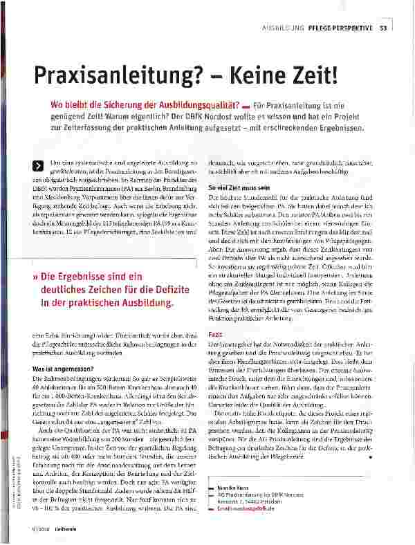 Vorschauseite 2: Praxisanleitung? - Keine Zeit!