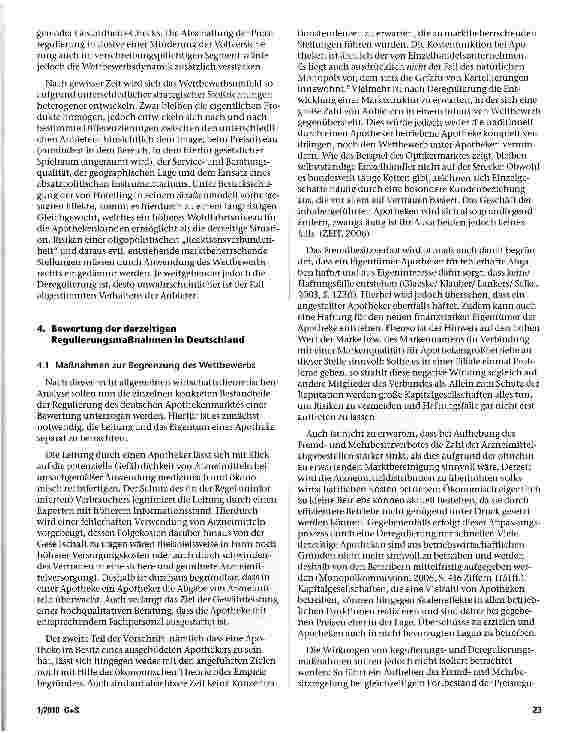 Vorschauseite 5: Nutzen und Kosten der derzeitigen Regulierung des Apothekenmarktes in Deutschland