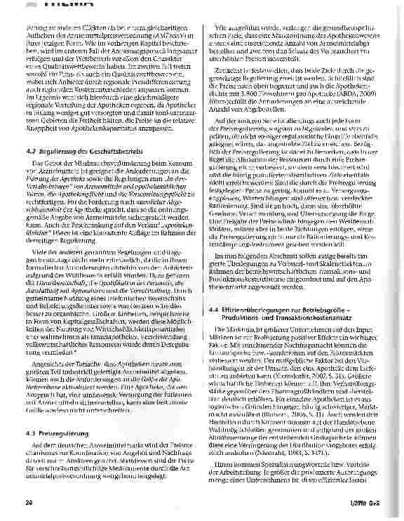 Vorschauseite 6: Nutzen und Kosten der derzeitigen Regulierung des Apothekenmarktes in Deutschland