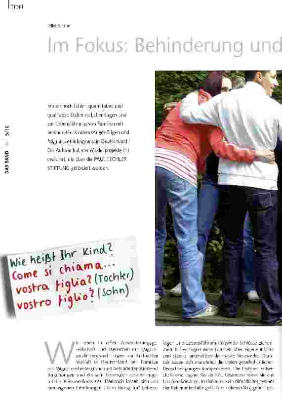 Vorschauseite 1: Im Fokus: Behinderung und Migartion