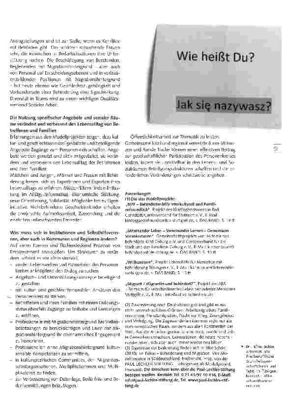 Vorschauseite 6: Im Fokus: Behinderung und Migartion