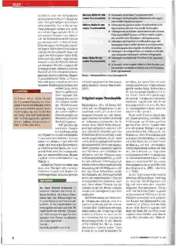Vorschauseite 3: Was kann die Gerinnung stören?