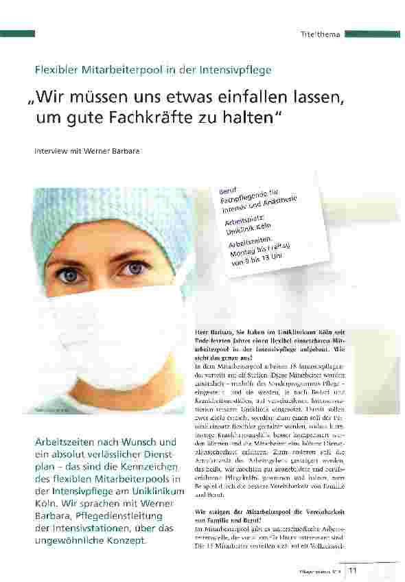 Vorschauseite 1: Wir müssen uns etwas einfallen lassen, um gute Fachkräfte zu halten