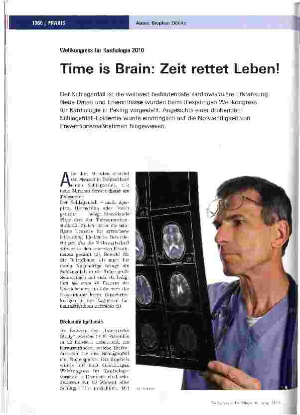 Vorschauseite 1: Time is Brain: Zeit rettet Leben!