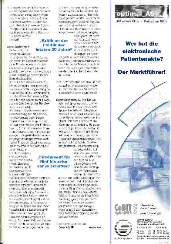 Vorschauseite 3: Die Lösung des kleinsten Übels suchen Vorstellungen der CSU zu einer sozial gerechten Gesundheitsreform