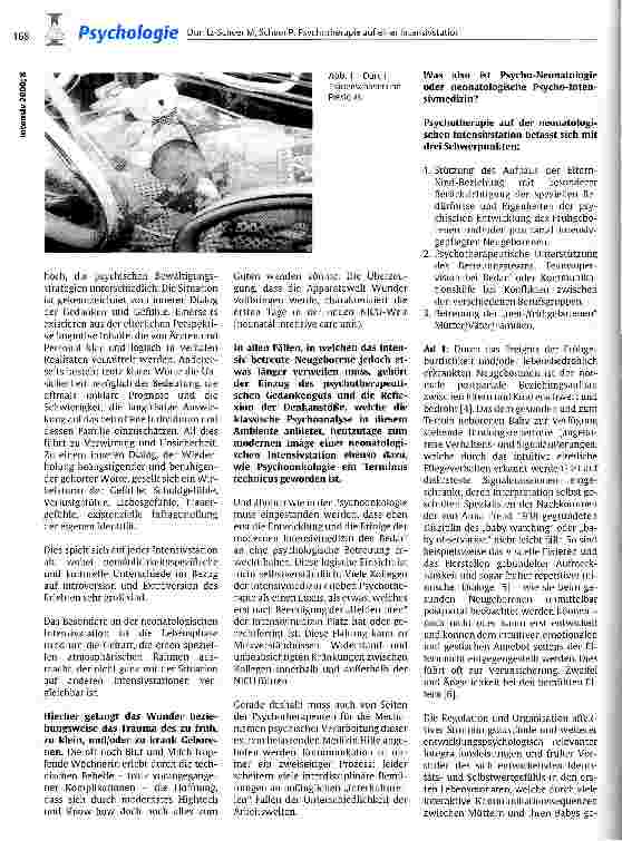 Vorschauseite 2: Psychotherapie auf einer Intensivstation: Blödsinn, Wahnsinn oder vielleicht doch etwas für Sie?