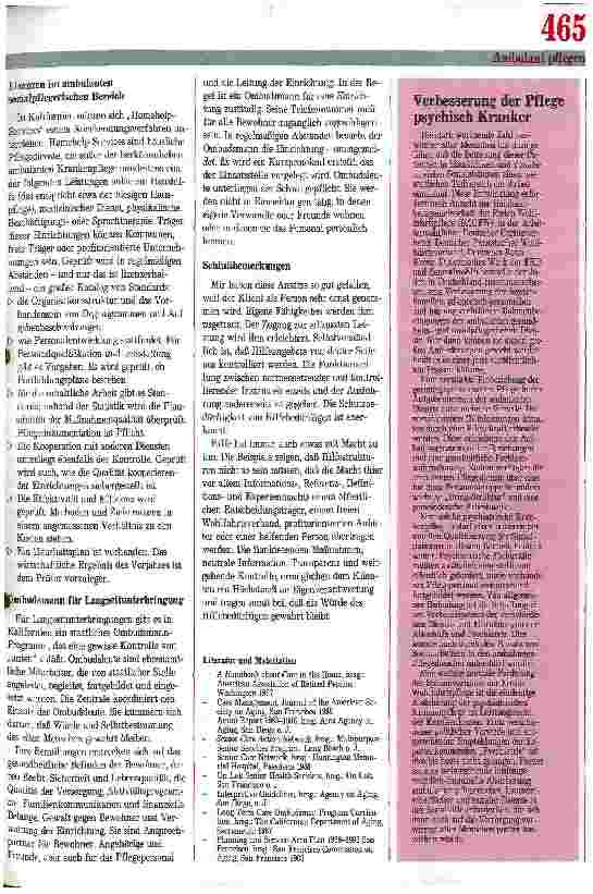Vorschauseite 3: Blick über die Grenzen: USA: Die Helfer werden ständig kontrolliert. Schutzbedürftigkeit der hilfesuchenden Alten wird in USA anerkannt.