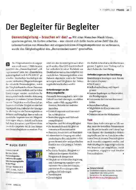 Vorschauseite 1: Der Begleiter für Begleiter