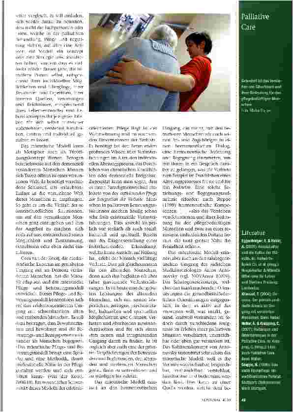 Vorschauseite 2: Palliative Kultur und die Kultur der Mäeutik