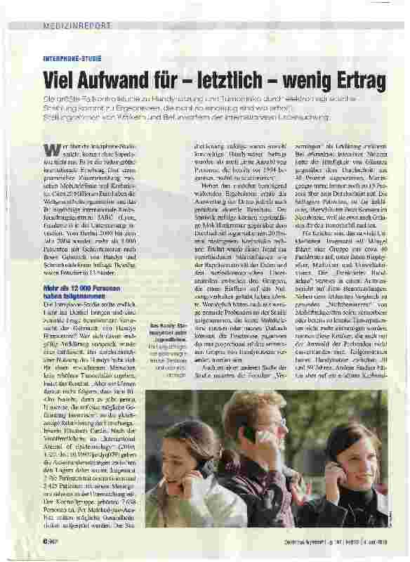 Vorschauseite 1: Viel Aufwand für - letztlich - wenig Ertrag
