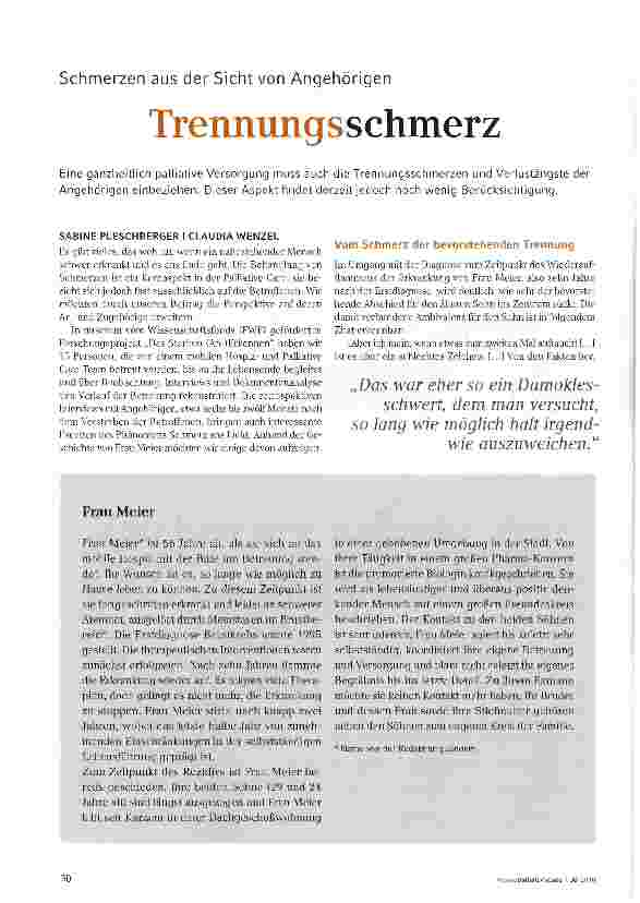 Vorschauseite 1: Trennungsschmerz