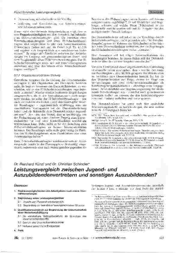 Vorschauseite 1: Leistungsvergleich zwischen Jugendund Auszubildendenvertretern und sonstigen Auszubildenden?