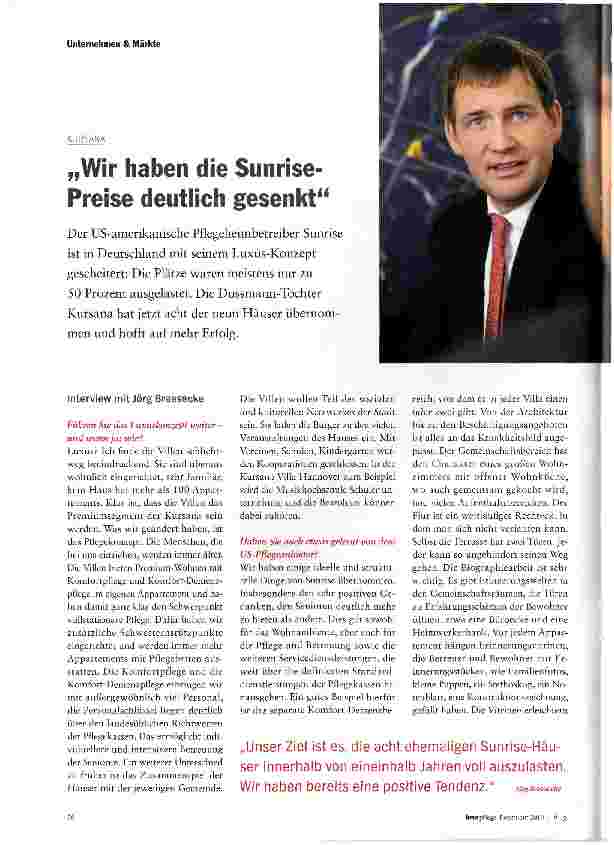 Vorschauseite 1: „Wir haben die Sunrise-Preise deutlich gesenkt