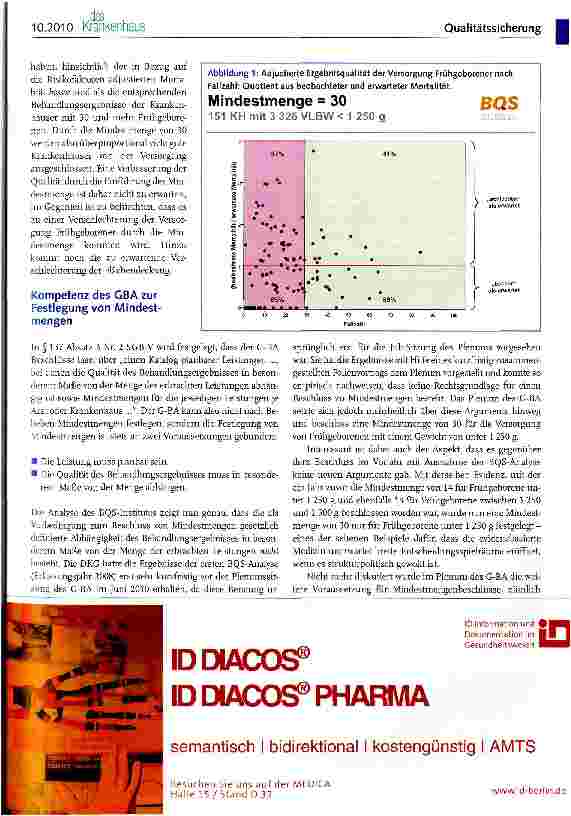 Vorschauseite 2: Verbessert die Mindestmenge 30 die Versorgung Frühgeborener?