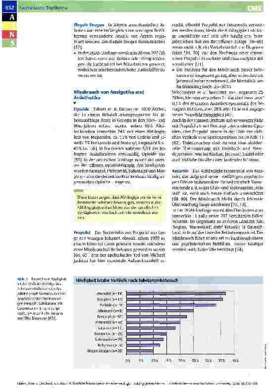 Vorschauseite 5: Berufliche Belastungen in der Anästhesiologie Abhängigkeitssyndrome bei Anästhesisten
