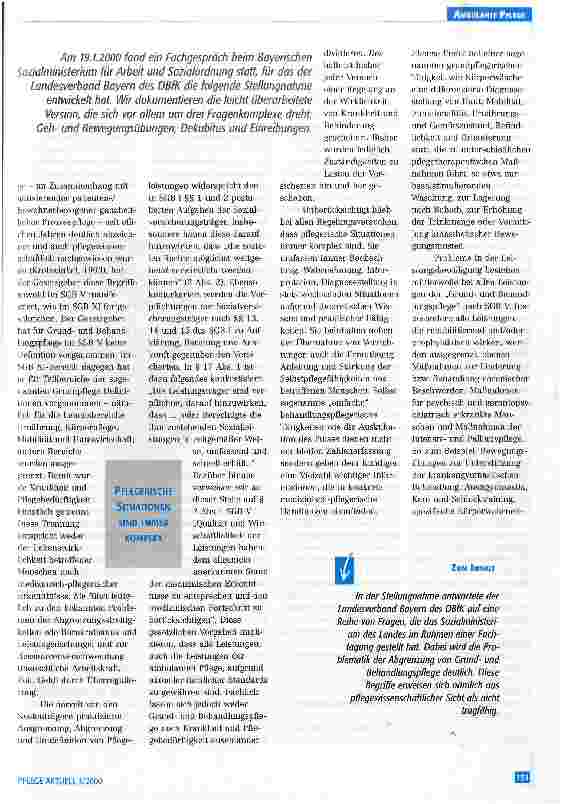 Vorschauseite 2: Schluss mit der Trennung von Grundund Behandlungspflege