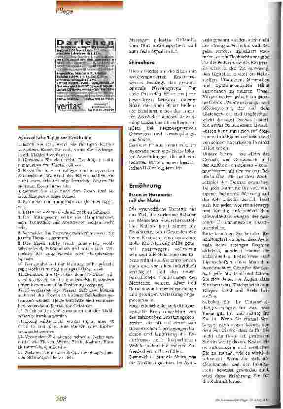 Vorschauseite 4: Ganzheitliche Medizin durch Ayurveda 2. Teil: Pflegerelevante Therapieformen