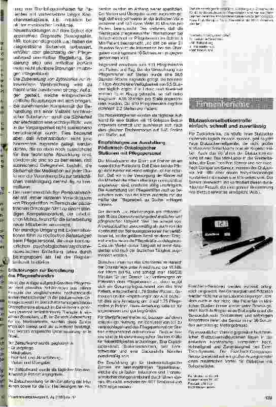 Vorschauseite 2: Resolution zum Pflegenotstand in Deutschen Kinderkrebszentren