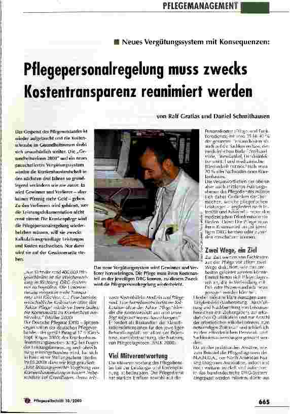 Vorschauseite 1: Pflegepersonalregelung muss zwecks Kostentransparenz reanimiert werden