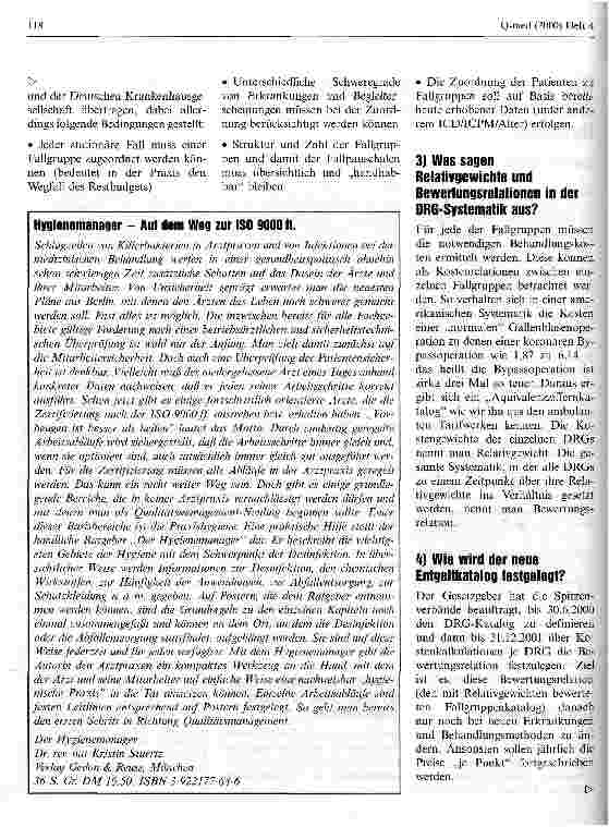 Vorschauseite 2: Die neue Krankenhausentgeltverordnung wird kommen - und DRGs zwingen zum Handeln!