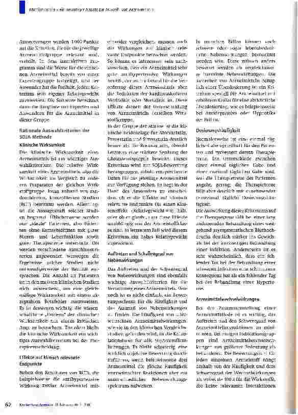 Vorschauseite 3: Matrixmodelle - ein neuartiger Ansatz zur Auswahl von Arzneimitteln
