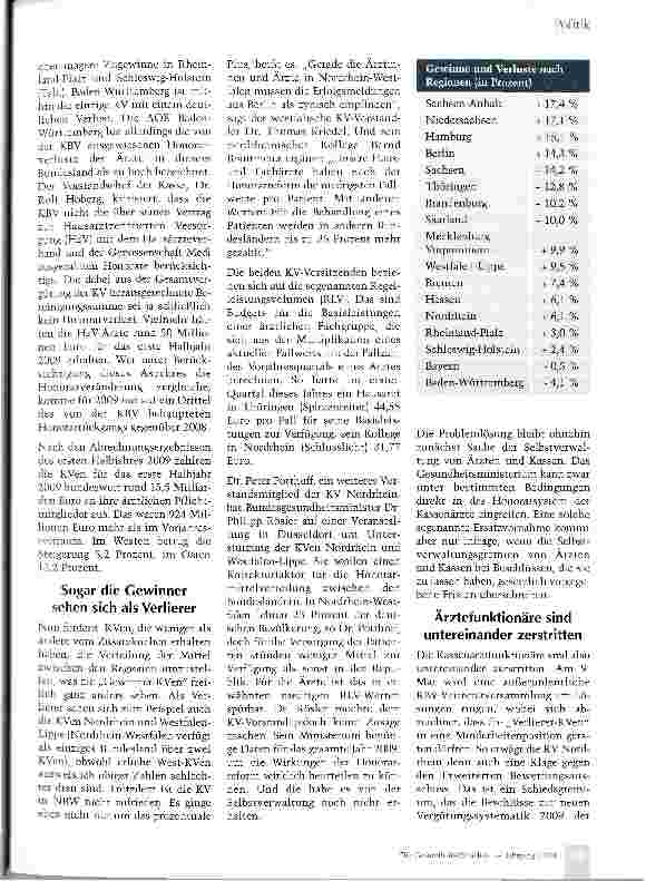 Vorschauseite 2: Streit trotz Honorarplus