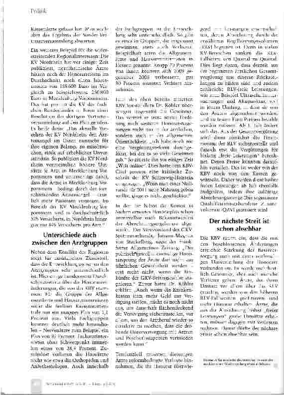 Vorschauseite 3: Streit trotz Honorarplus