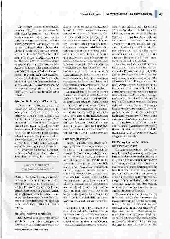 Vorschauseite 2: Ein Gebot der Menschlichkeit