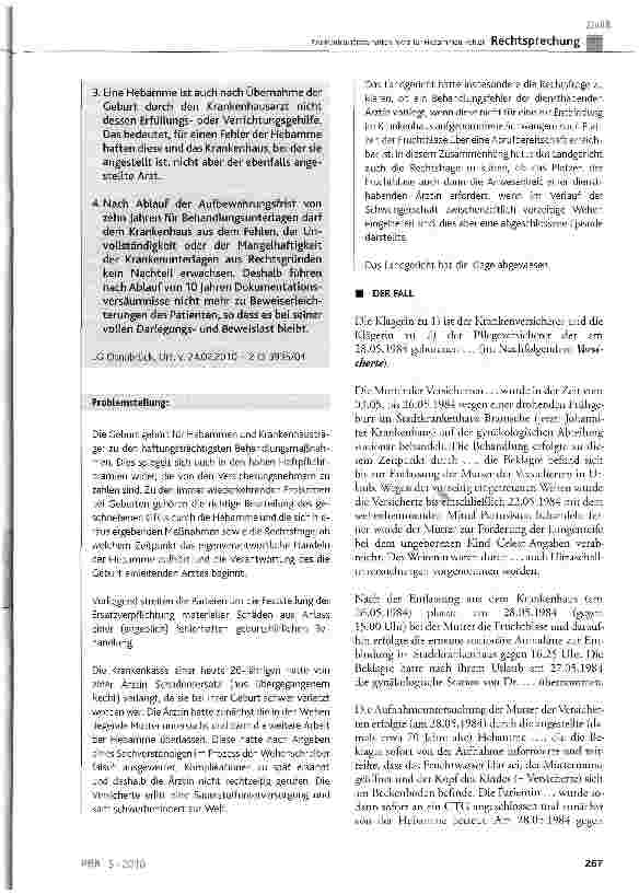 Vorschauseite 2: Krankenhausärzte haften nicht für Hebammen-Fehler