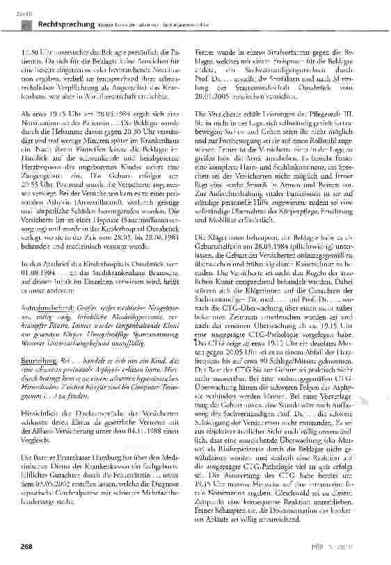 Vorschauseite 3: Krankenhausärzte haften nicht für Hebammen-Fehler