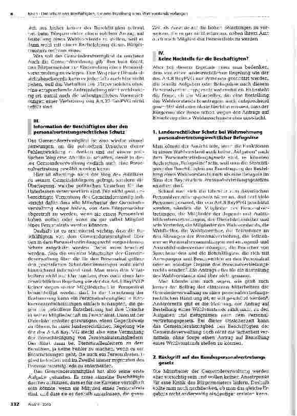 Vorschauseite 2: Der Schutz von Beschäftigten, die eine Bestellung eines Wahlvorstands verlangen