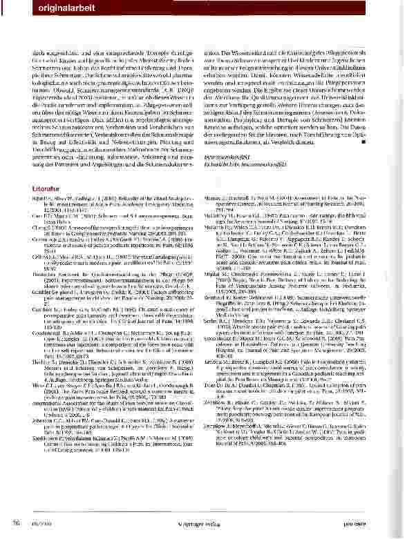 Vorschauseite 6: Schmerzprävalenz und Schmerzintensität bei Kindern und Jugendlichen in einem österreichischen Krankenhaus