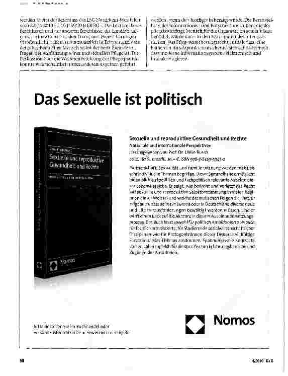 Vorschauseite 4: Vorfahrt für mehr Transparenz in der Pflege