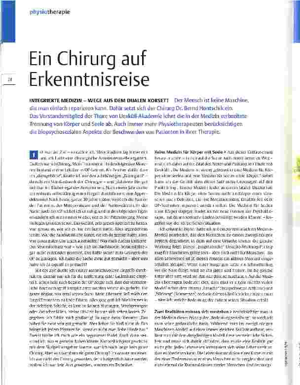 Vorschauseite 1: Ein Chirurg auf Erkenntnisreise