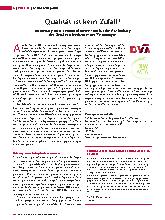Vorschauseite 1: Qualität ist kein Zufall!
