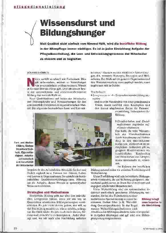 Vorschauseite 1: Wissensdurst und Bildungshunger