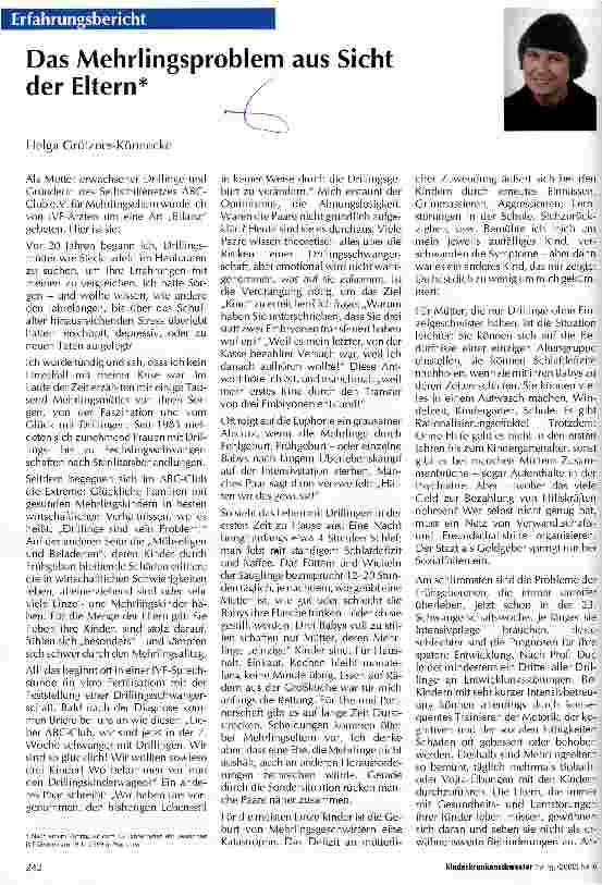 Vorschauseite 1: Das Mehrlingsproblem aus Sicht der Eltern