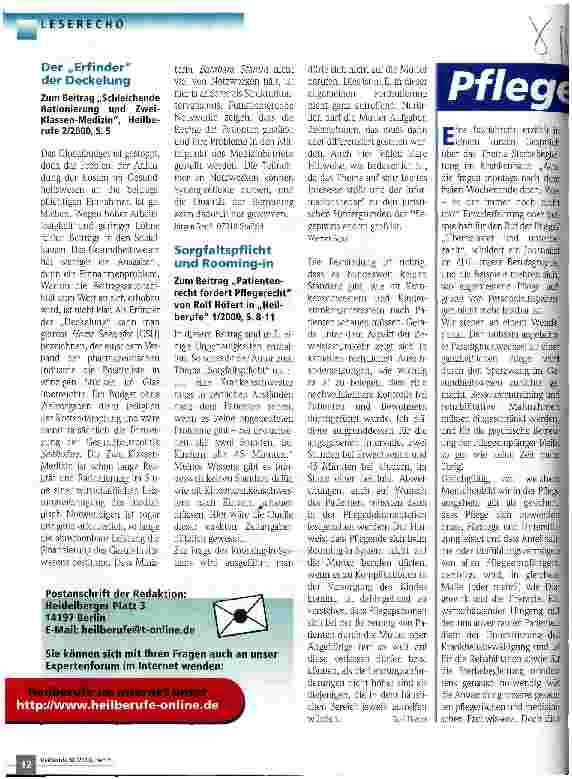 Vorschauseite 1: Pflege ohne Menschlichkeit