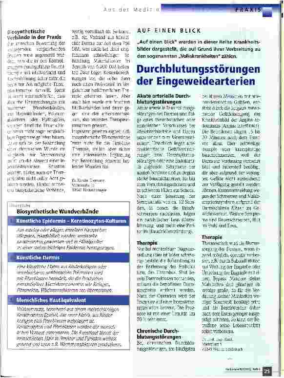 Vorschauseite 2: Biosynthetischer Hautersatz bei chronischen Wunden