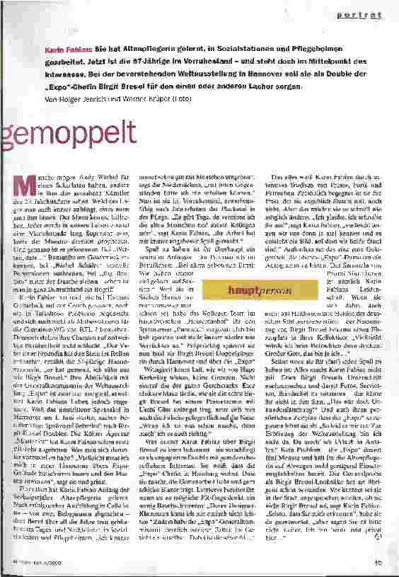 Vorschauseite 2: Doppelt gemoppelt Porträt
