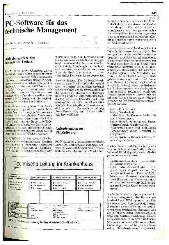 Vorschauseite 1: PC-Software für das technische Management
