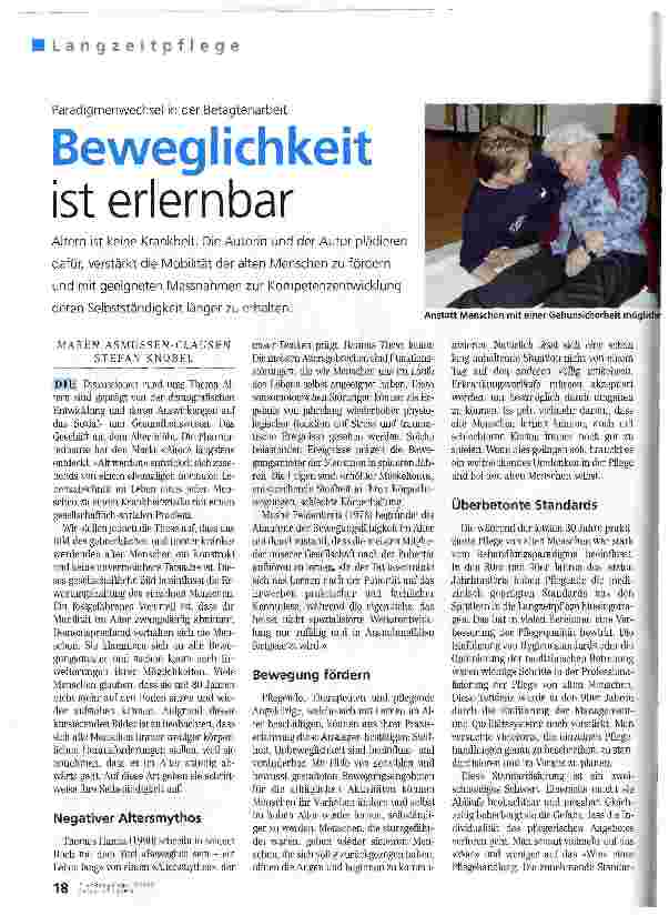 Vorschauseite 1: Beweglichkeit ist erlernbar
