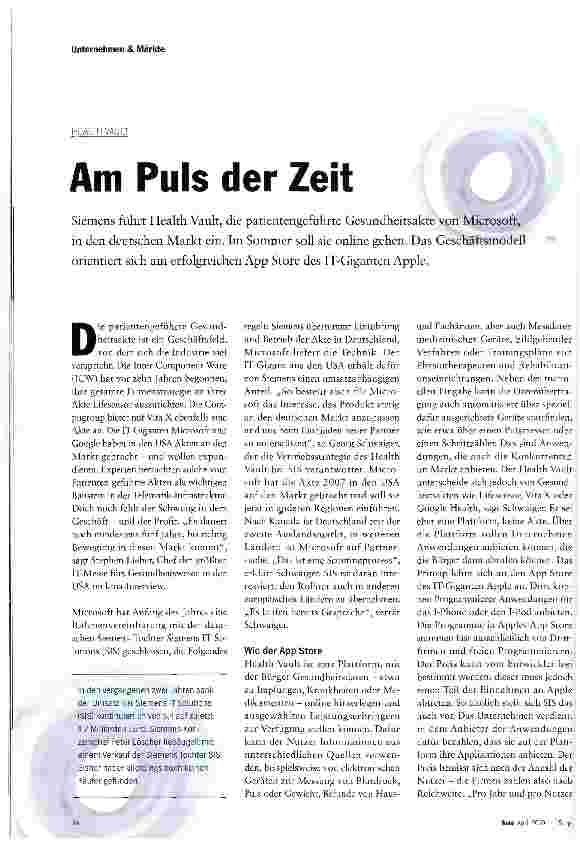 Vorschauseite 1: Am Puls der Zeit