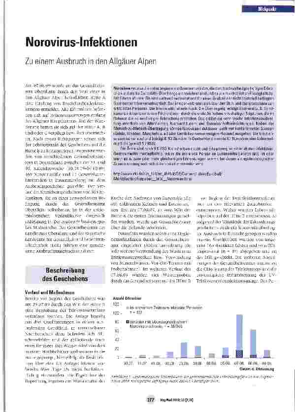 Vorschauseite 1: Norovirus-Infektionen
